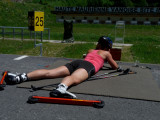 Séance de biathlon en ski roue avec Pascal Bison