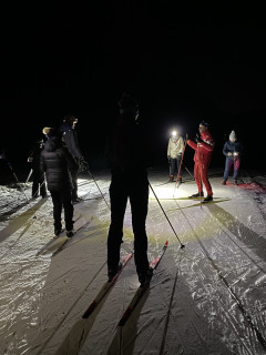 ski de fond nocturne