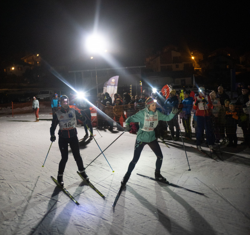 Nocturne de ski de fond à Bessans