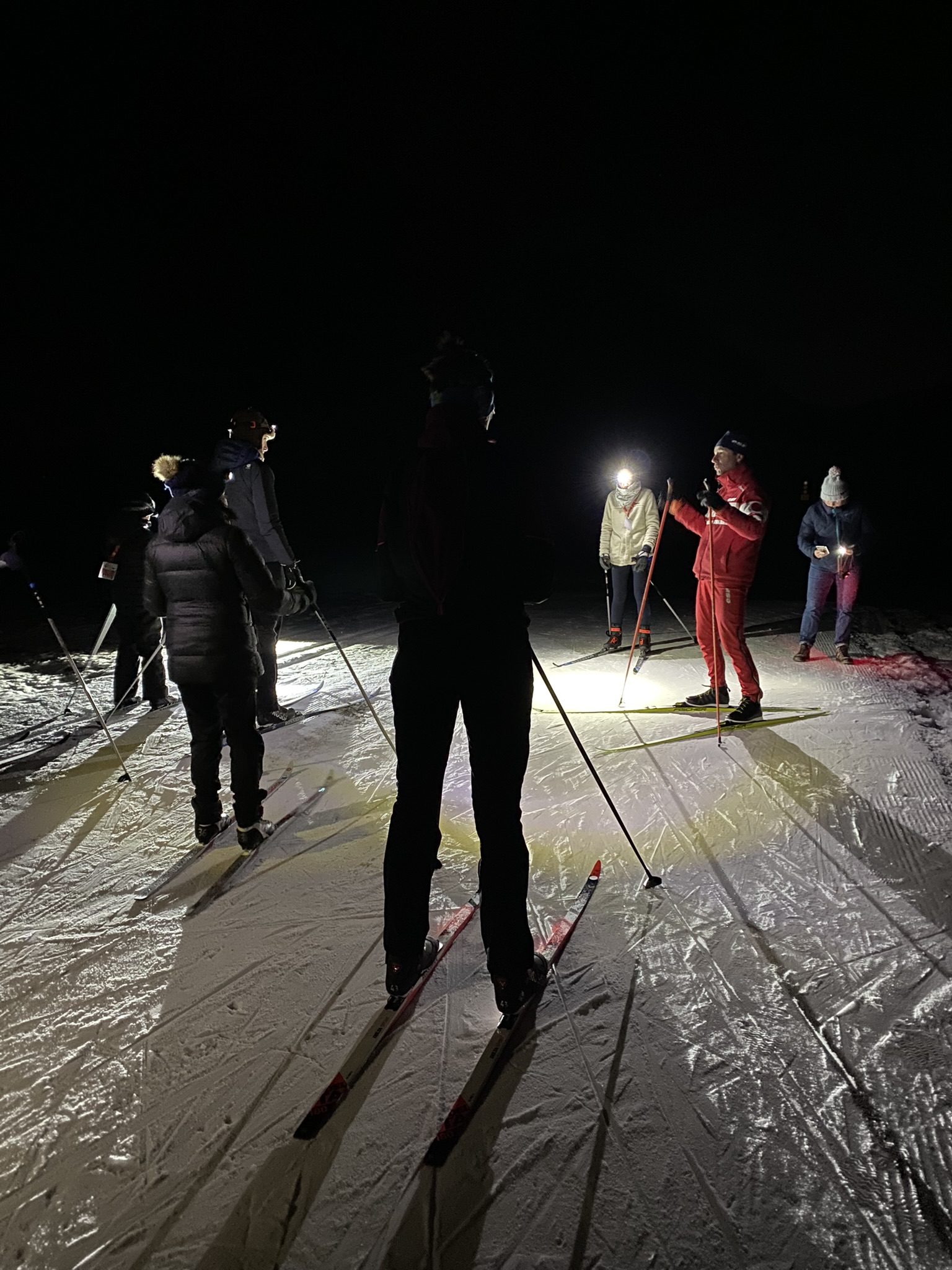 ski de fond nocturne