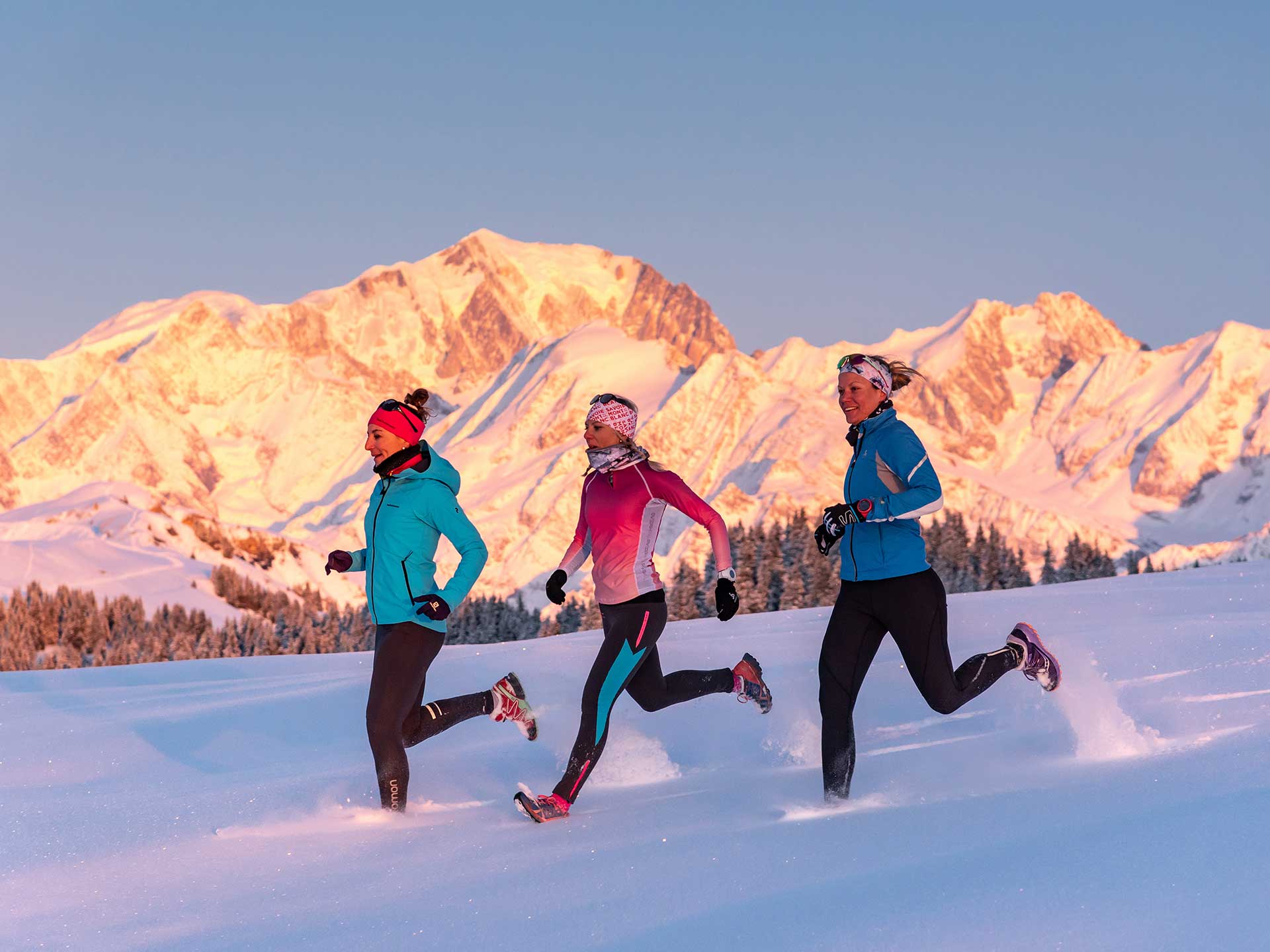 Trail blanc face au Mont Blanc